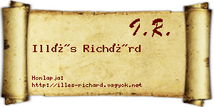 Illés Richárd névjegykártya