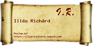 Illés Richárd névjegykártya