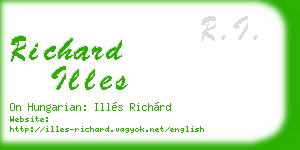 richard illes business card