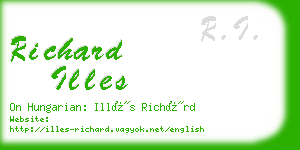 richard illes business card